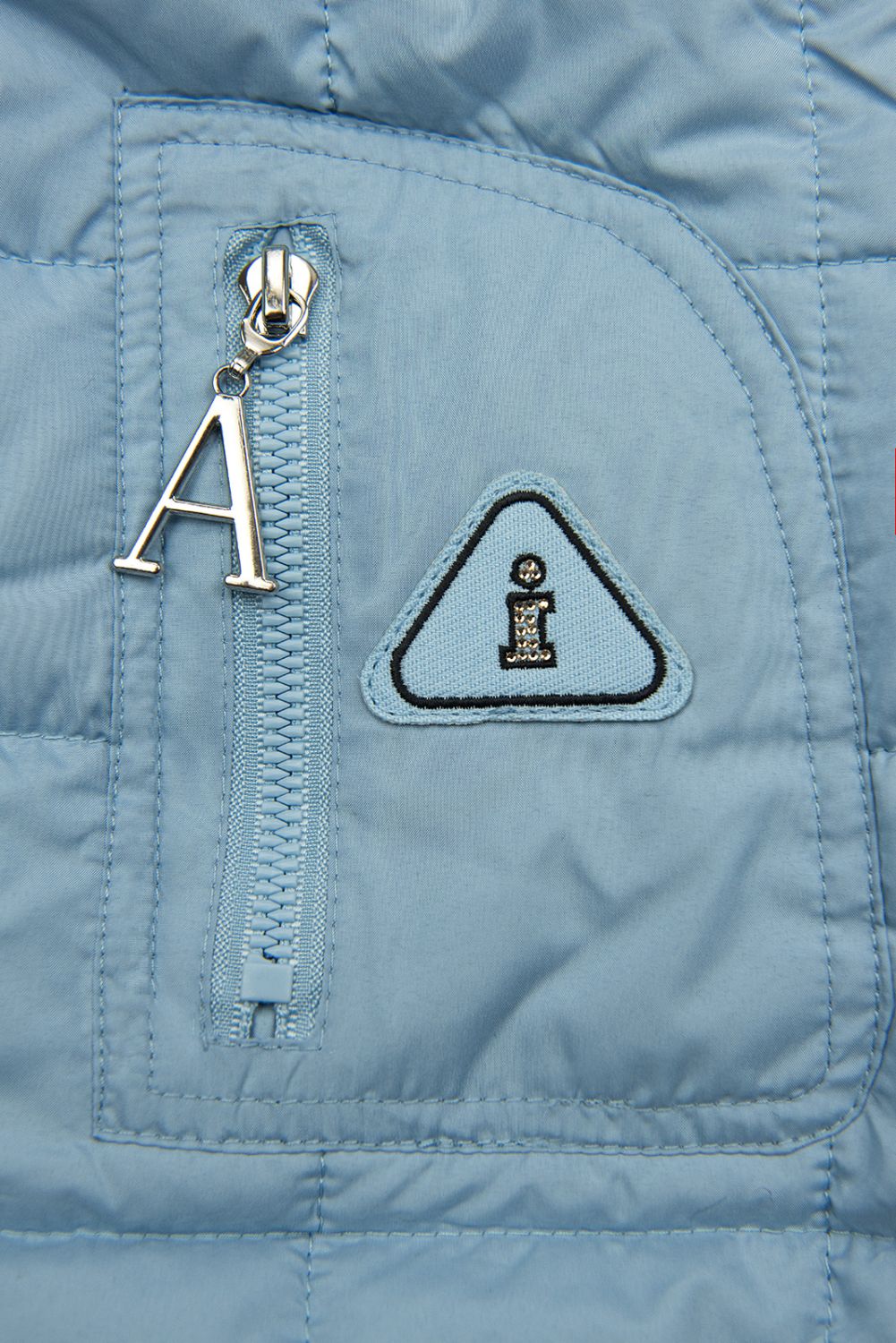 Gesteppte Frühlingsjacke mit Kapuze Blau