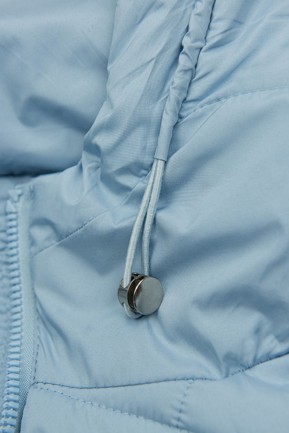 Gesteppte Frühlingsjacke mit Kapuze Blau