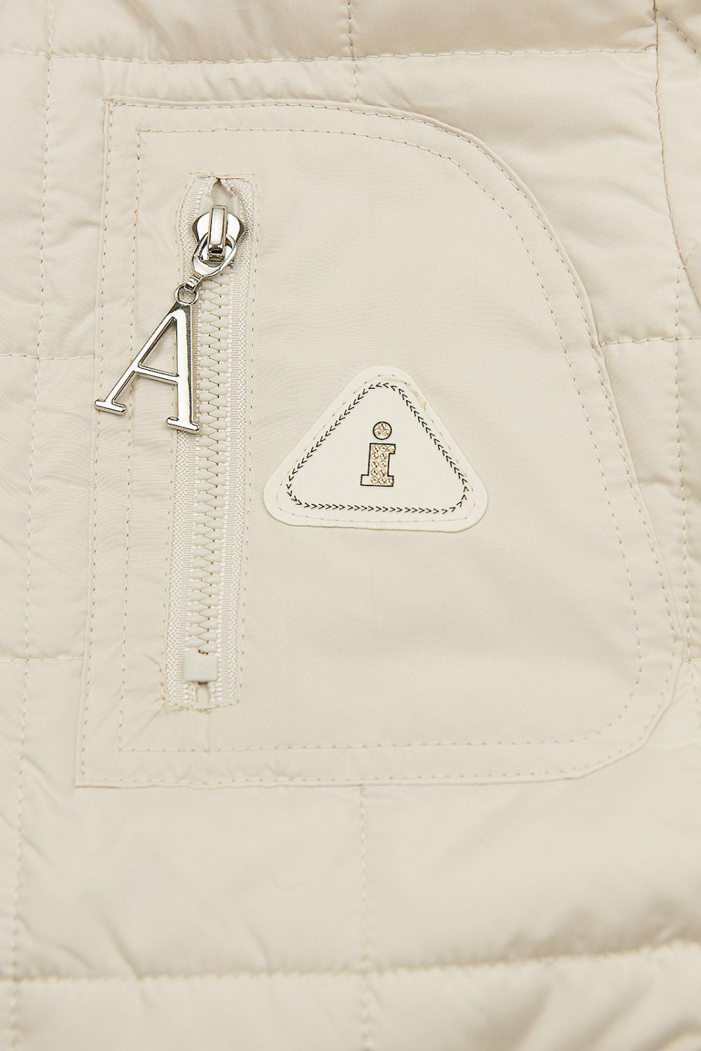 Gesteppte Frühlingsjacke mit Kapuze Cremegelb