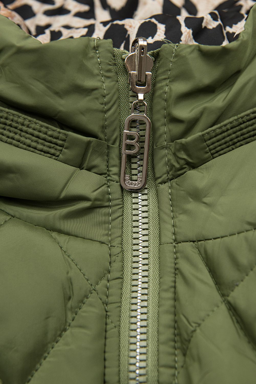 Wendejacke Grün/Leopardenmuster