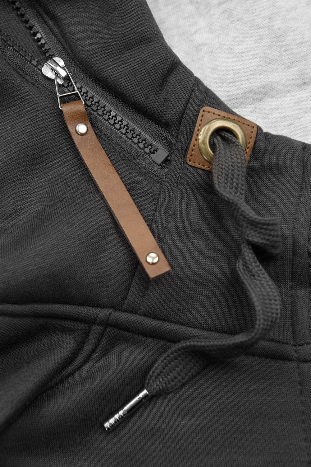 Verlängertes, warmes Sweatshirt Anthrazit