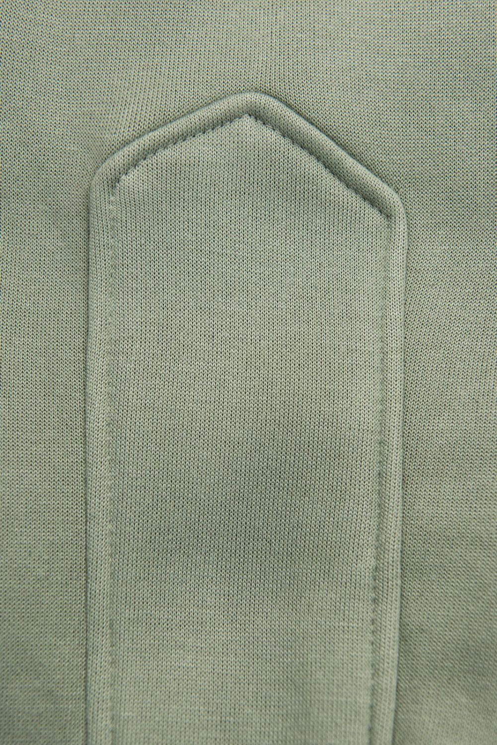 Verlängertes, warmes Sweatshirt Salbeigrün