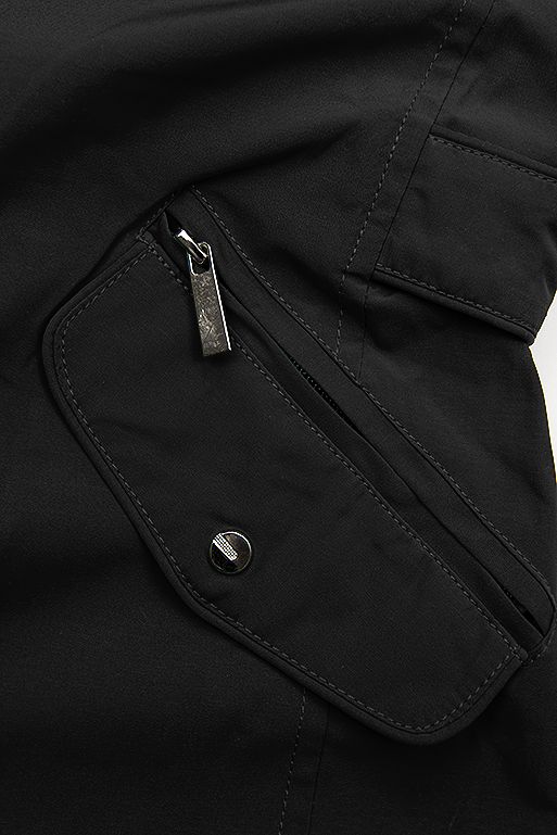 Beidseitig tragbare Übergangsjacke schwarz/gelb