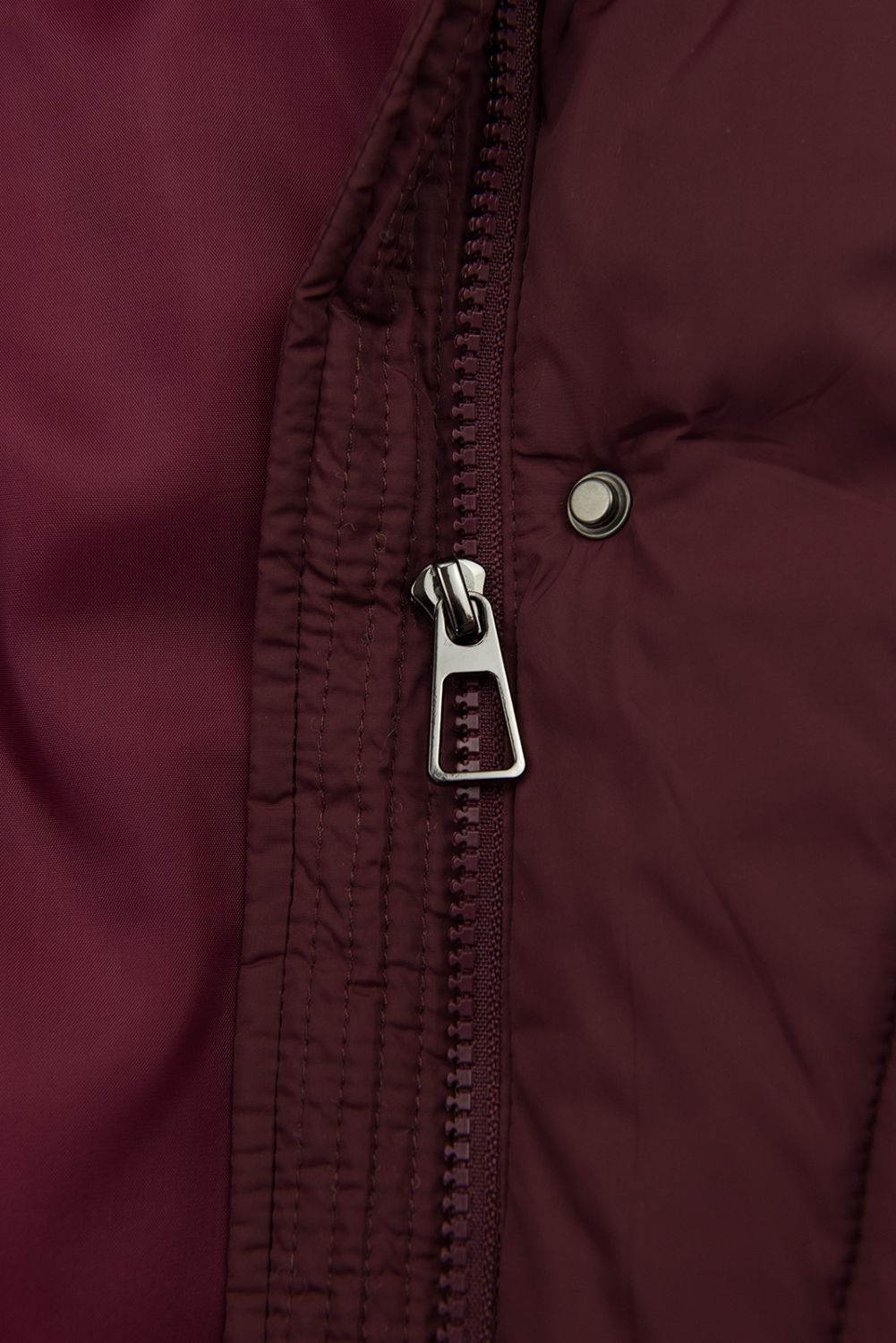 Damen-Winterjacke mit Strickbündchen Bordeauxrot