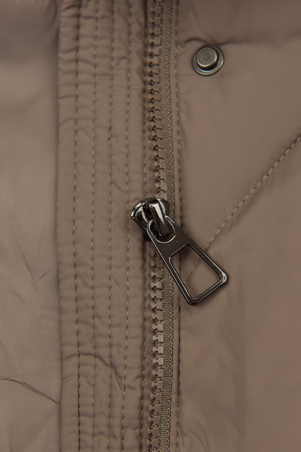 Damen-Winterjacke mit Strickbündchen Braun