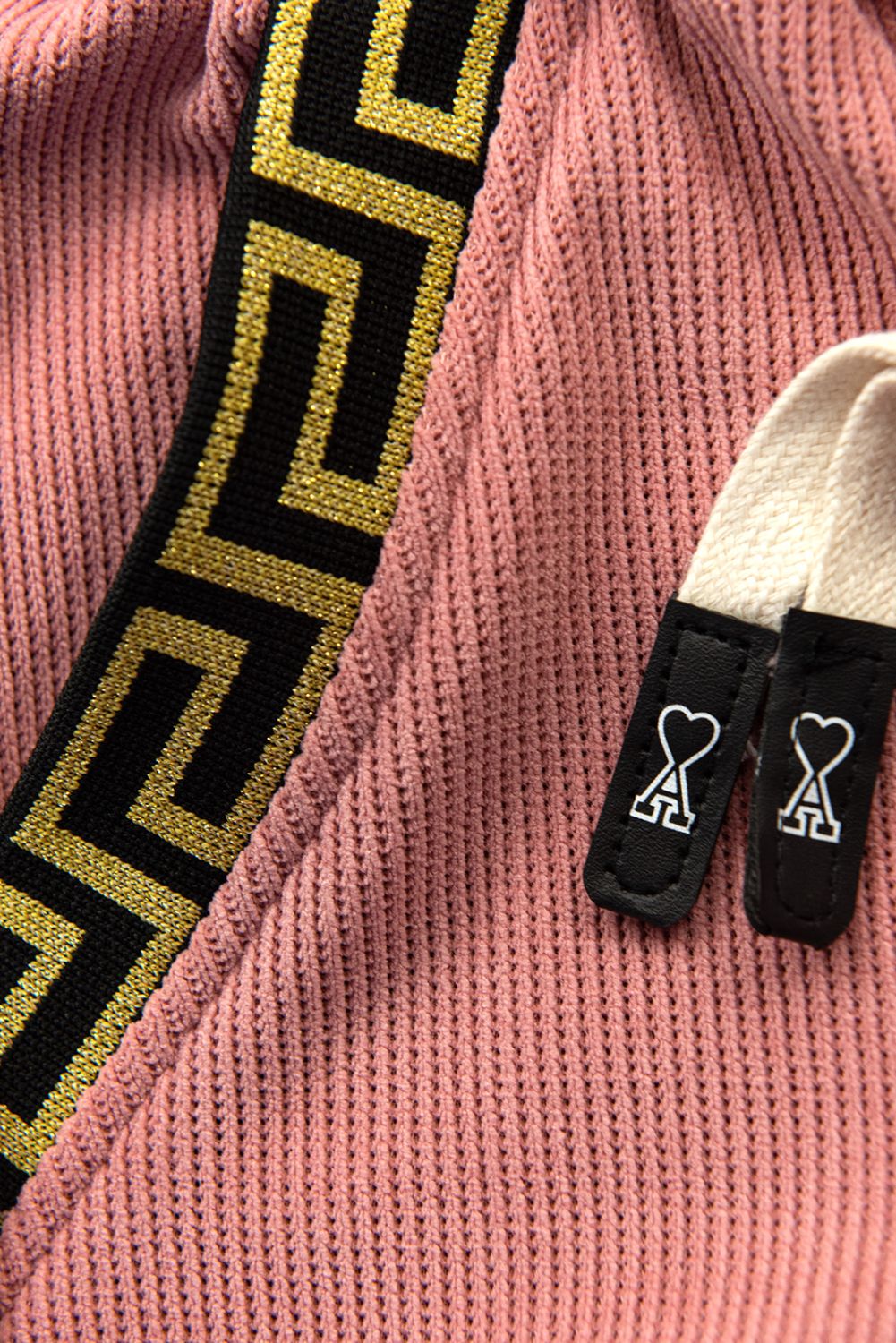 Freizeitanzug mit gemustertem Saum Altrosa