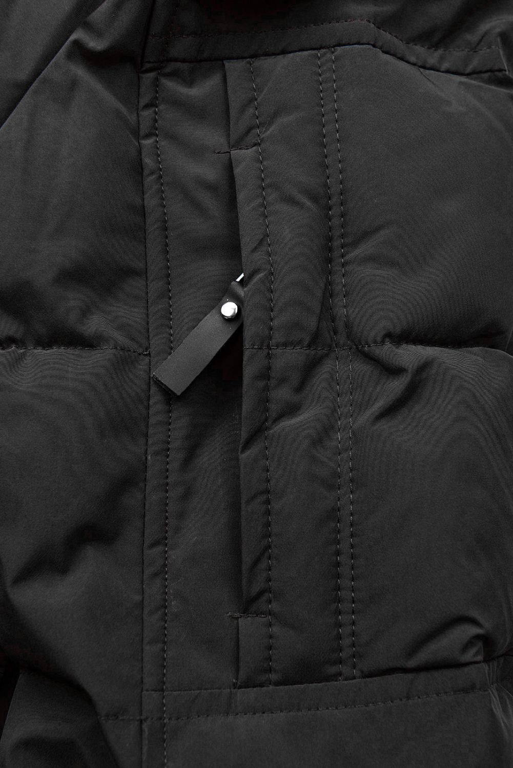Winterjacke mit Kordel Schwarz