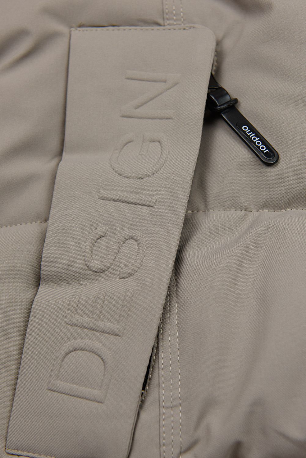 Damen-Winterjacke mit Kapuze DESIGN Beige