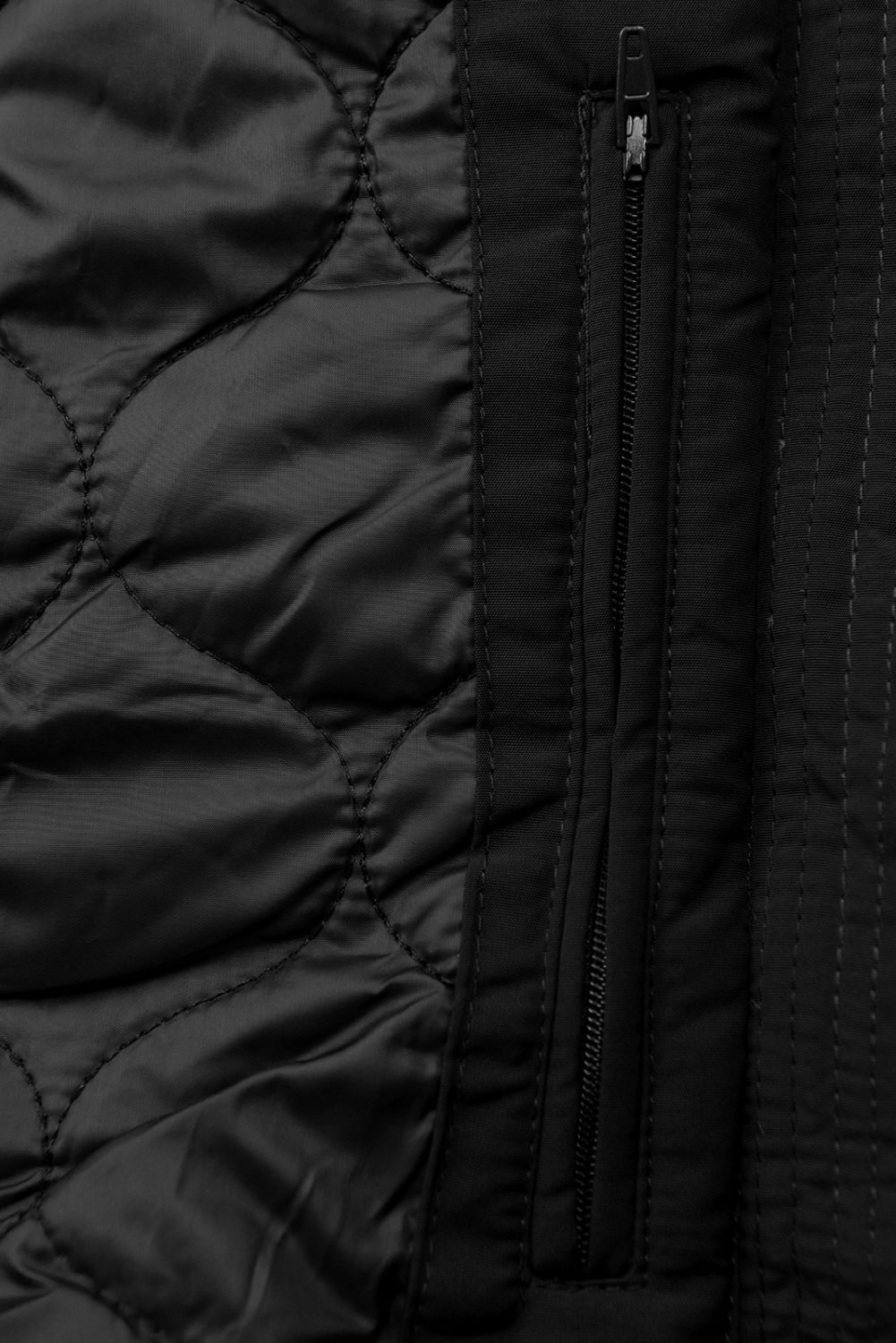 Parka mit Fleece Futter Kapuze schwarz