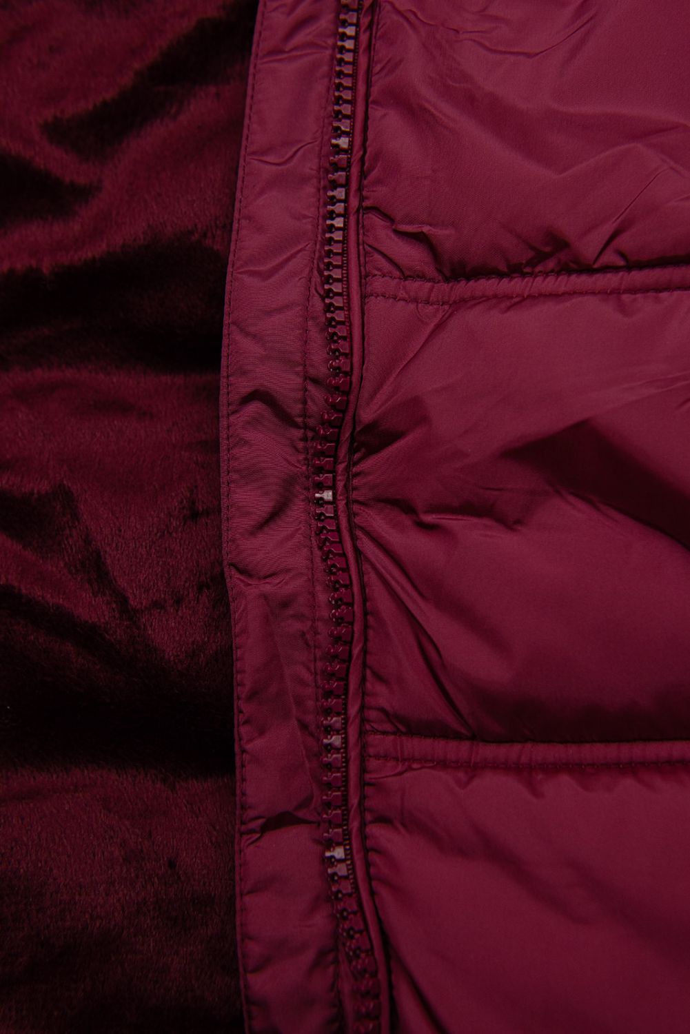 Gefüttert Winterjacke in Burgundy