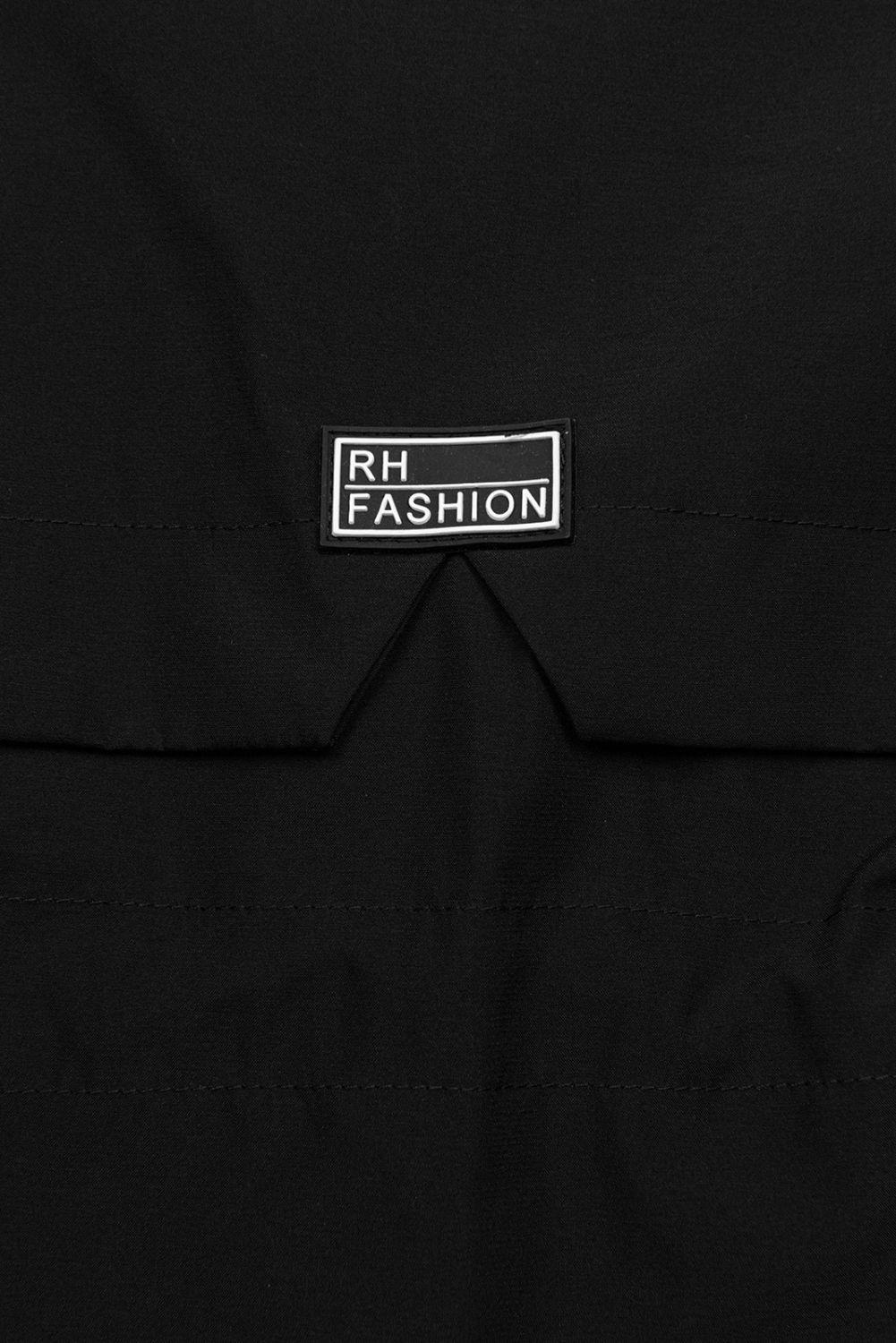 Damen-Parka mit Golddetails Schwarz