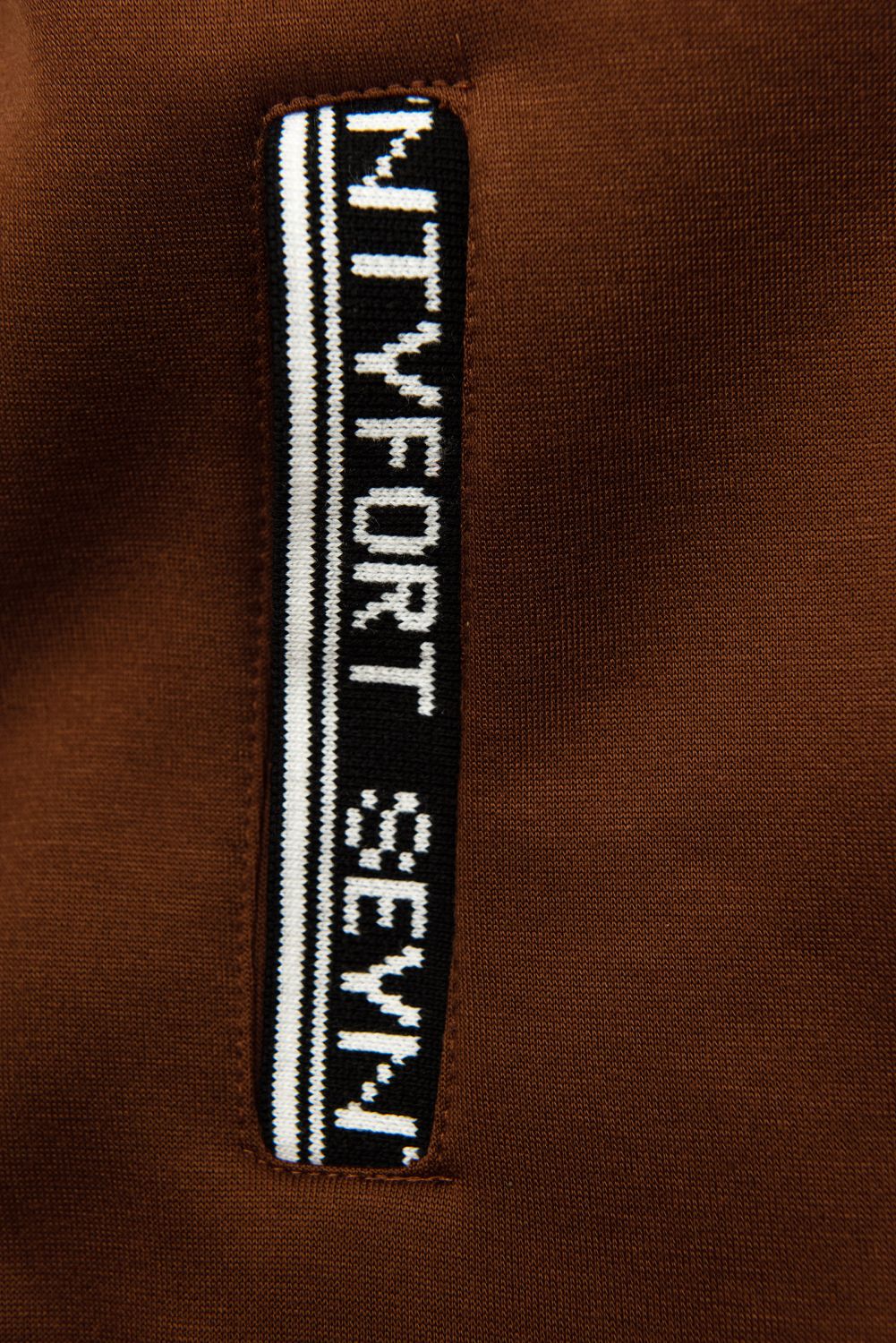 Sportliche Sweatjacke in lange Form braun