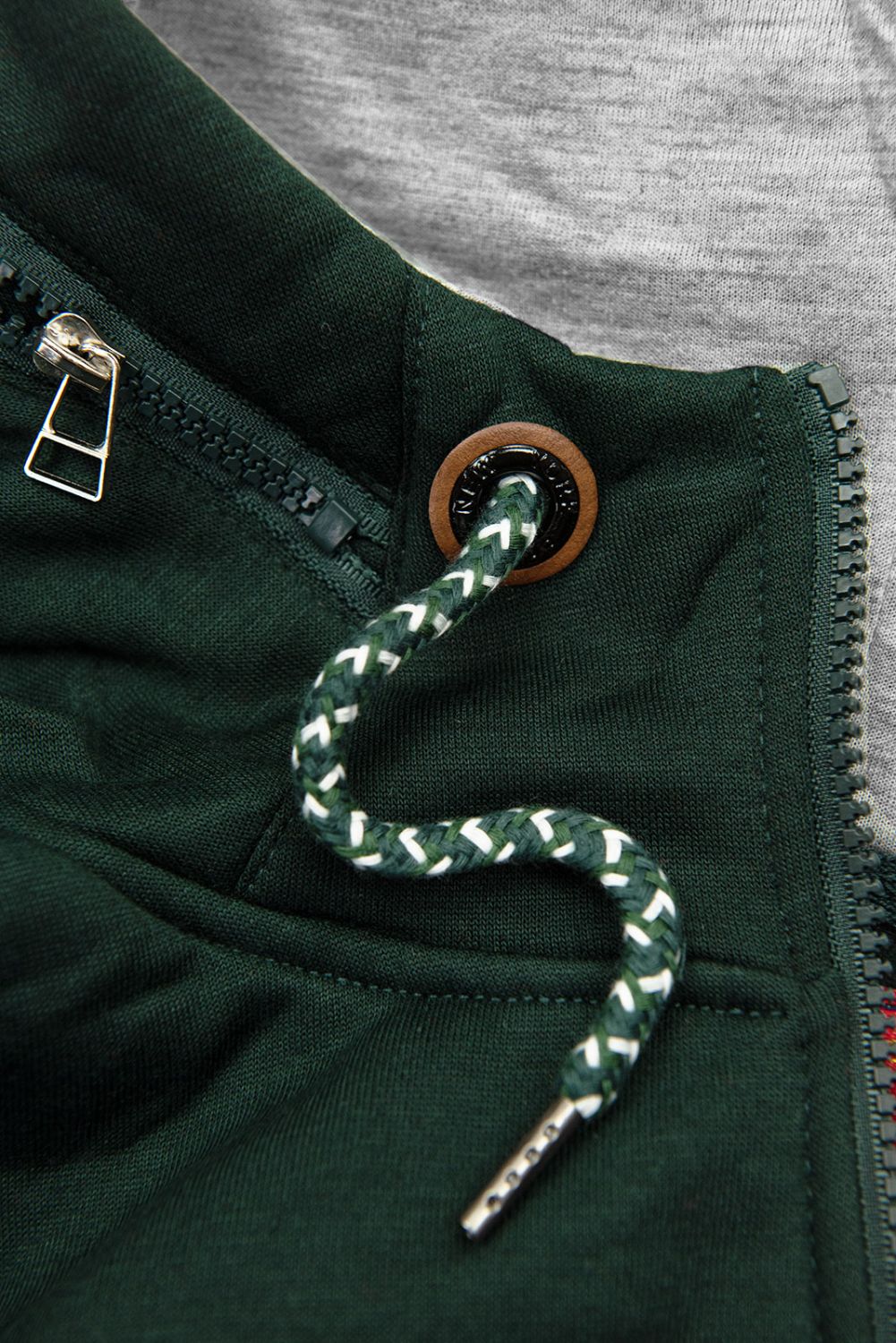 LHD Sweatjacke mit Gummi in der Taille smaragdgrün