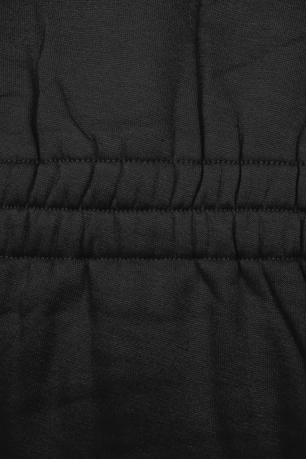 LHD Sweatjacke mit Gummi in der Taille schwarz