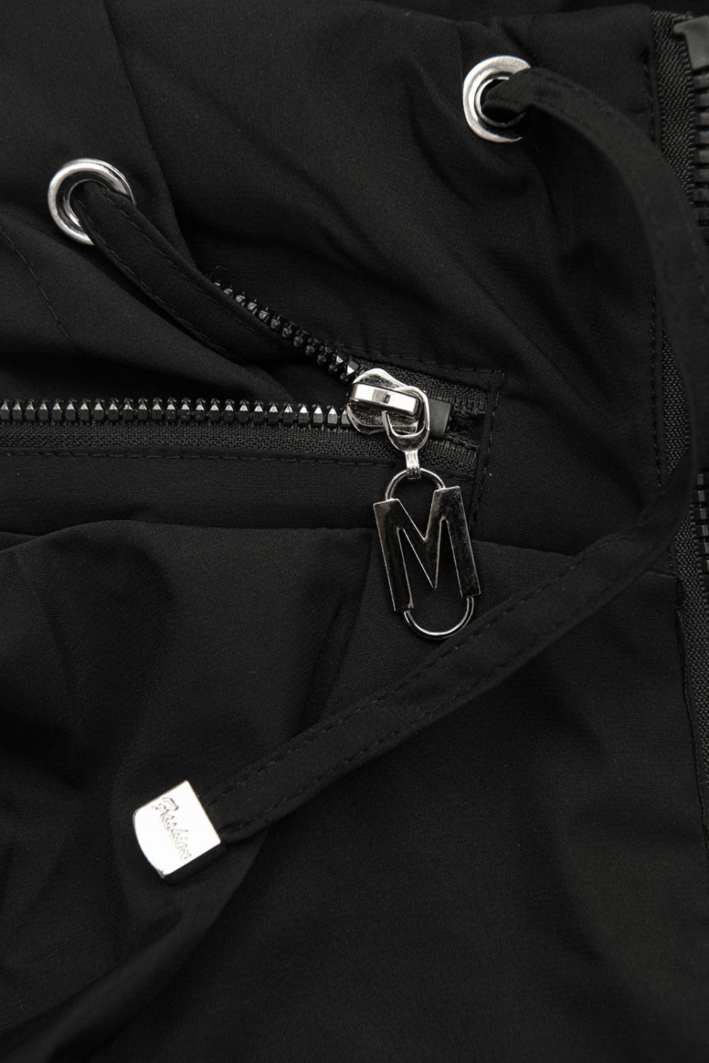 Eleganter Damen-Parka mit Golddetails Schwarz