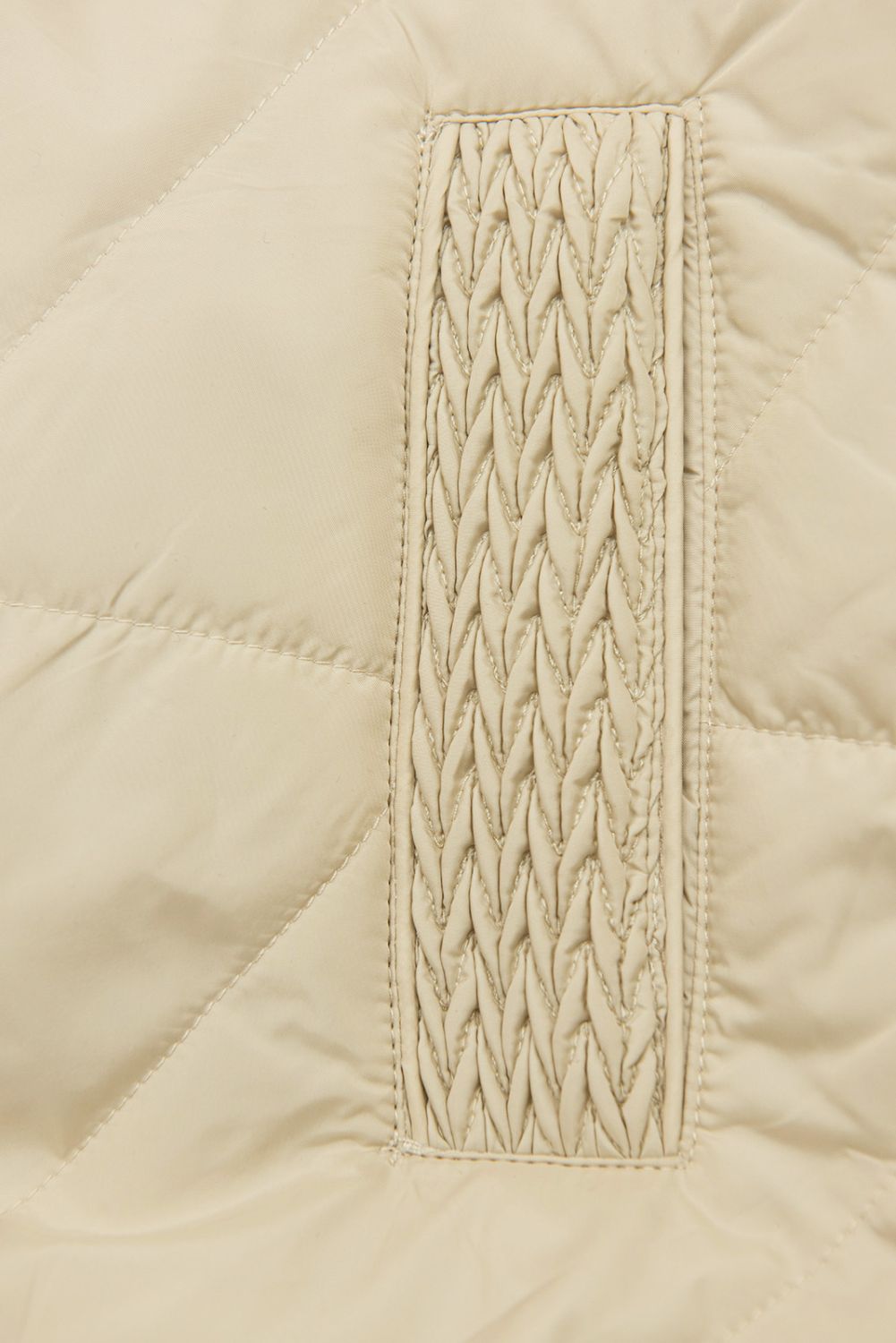 Gesteppte Damen-Frühlingsjacke Beige