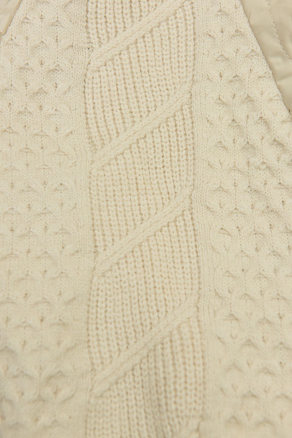 Damen-Übergangsjacke mit Strickärmeln Beige