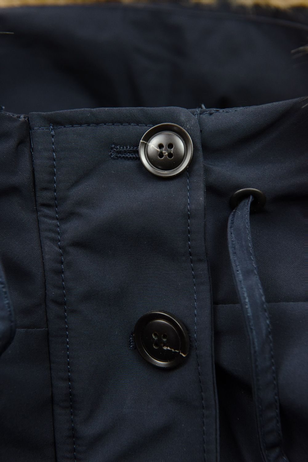 Parkajacke für Winter mit Kunstfell dunkelblau