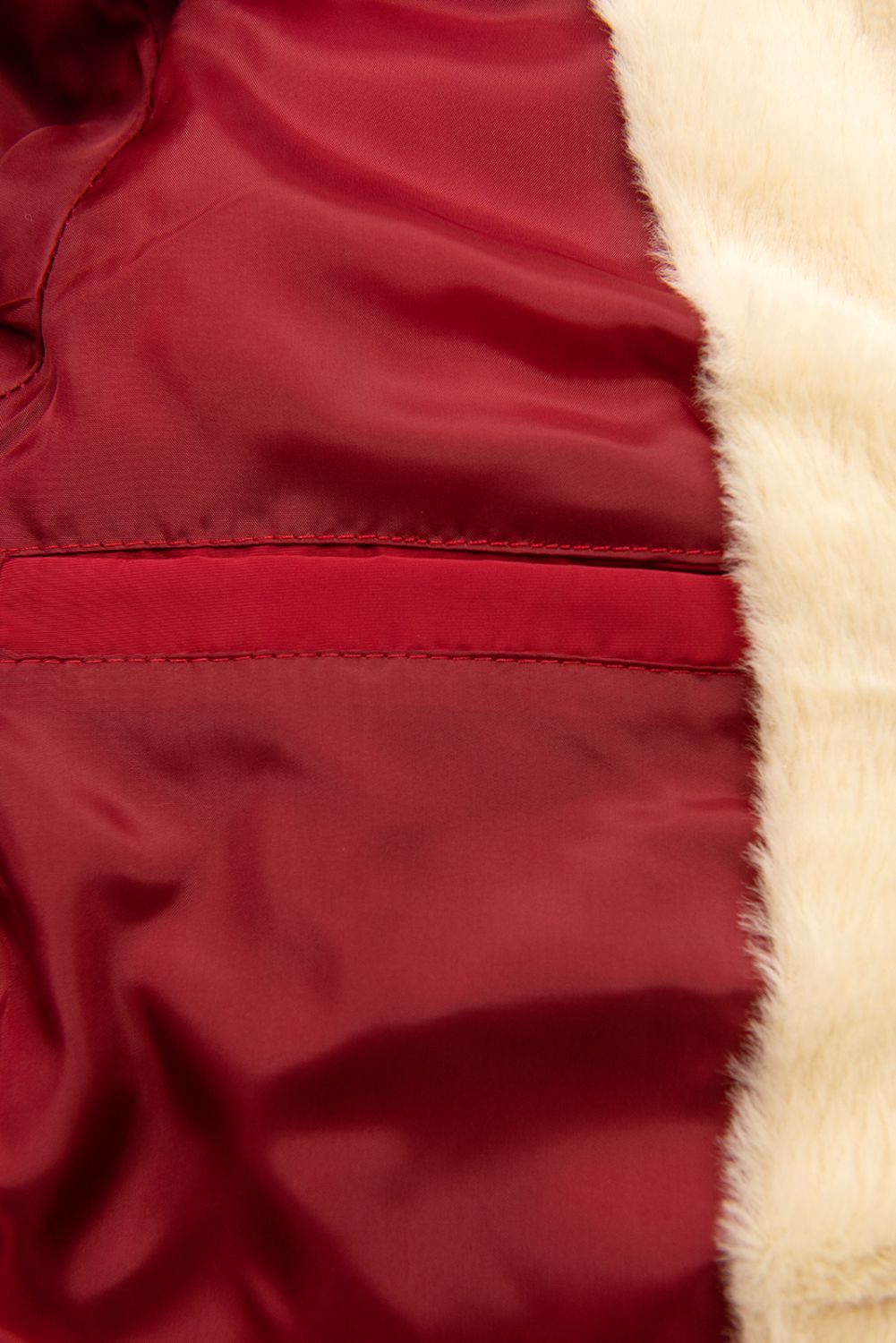 Parka mit kuschelig gefütterter Kapuze rot