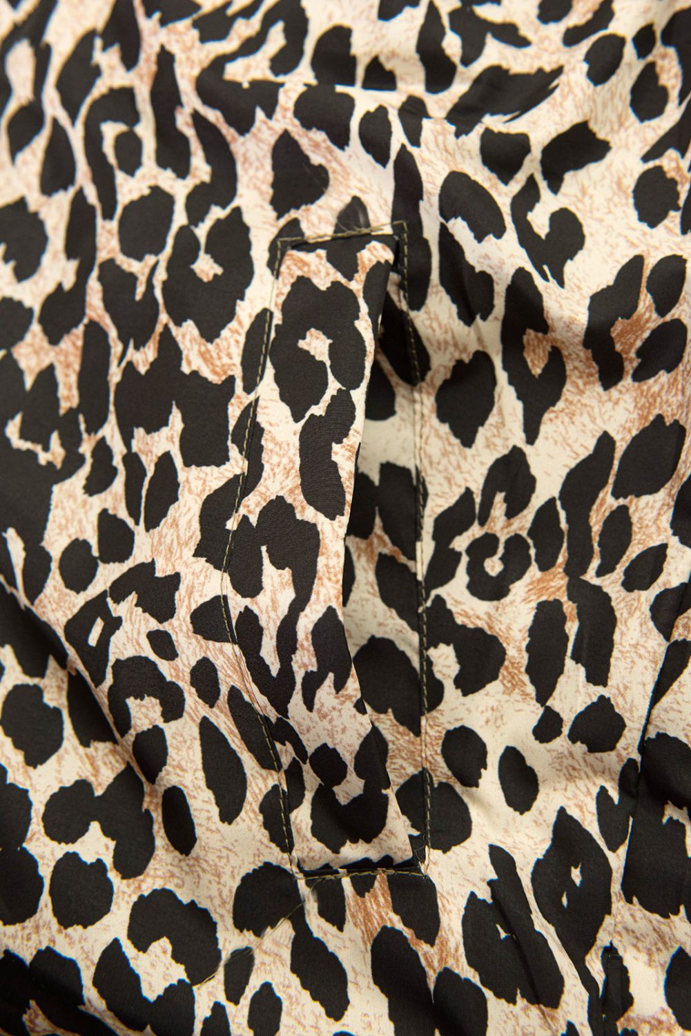 Wende-Weste mit Leopardenmuster, Schwarz