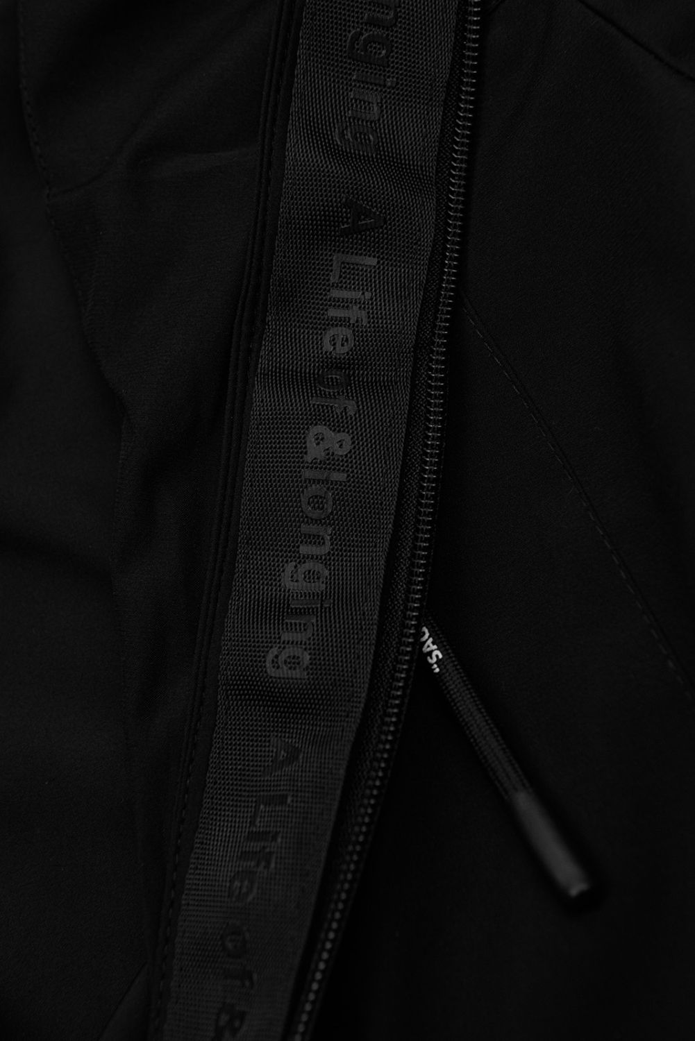 Frühlingsparka mit Zwei-Wege-Reißverschluss Schwarz