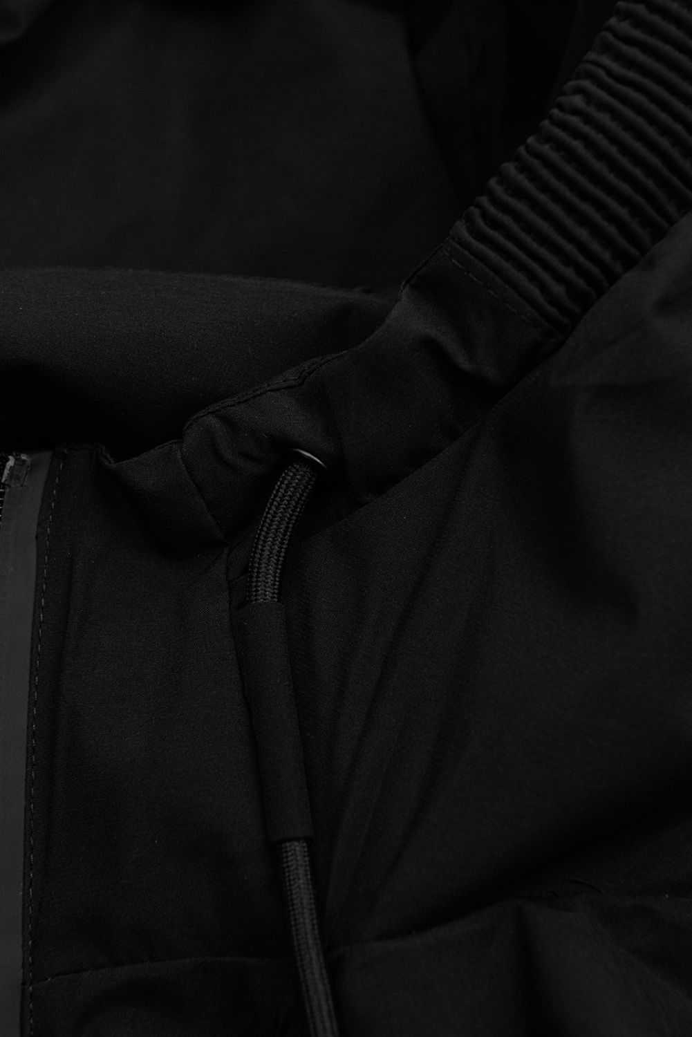 Frühlingsparka mit Zwei-Wege-Reißverschluss Schwarz
