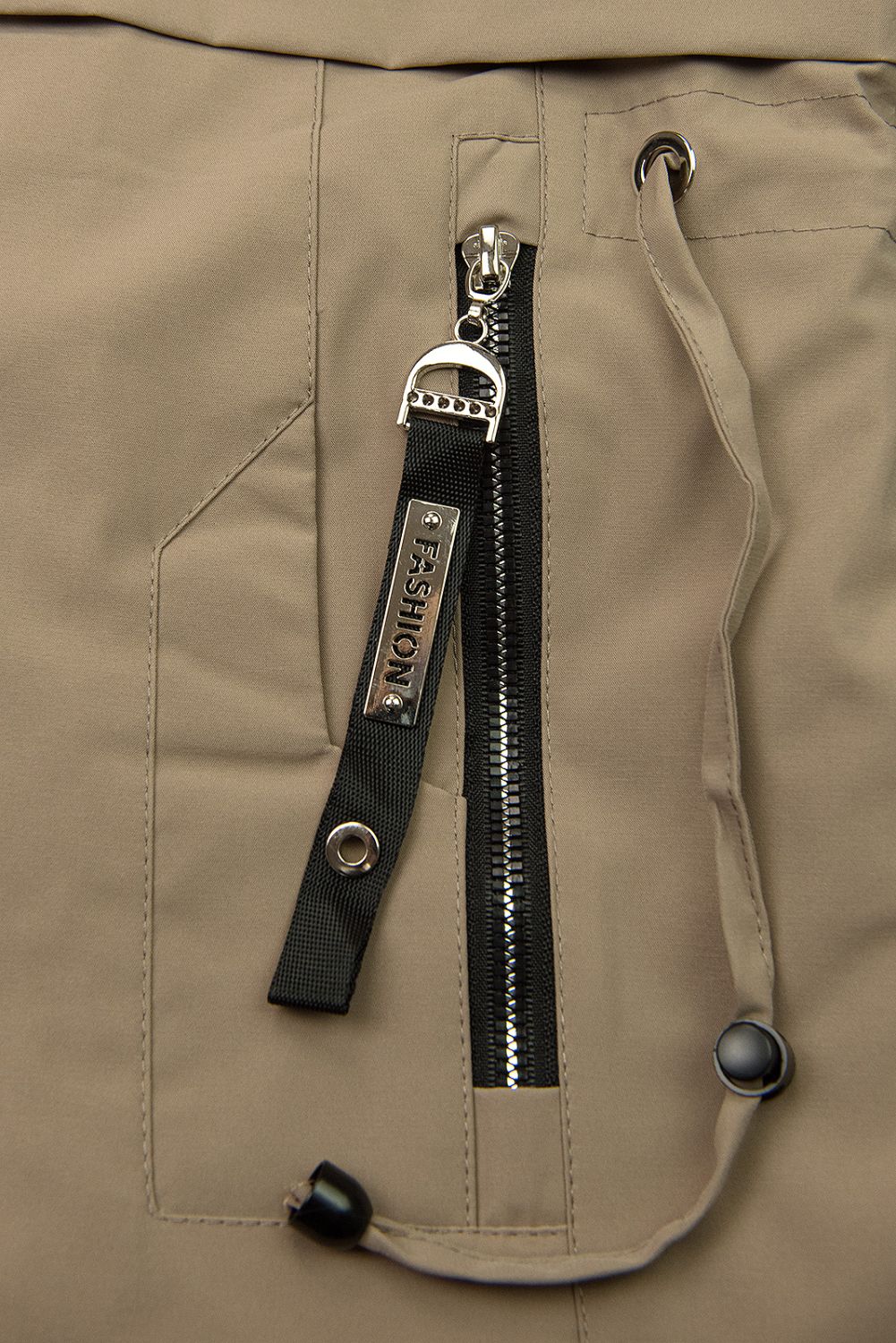 Damen Winterparka mit Taillenzug Beige