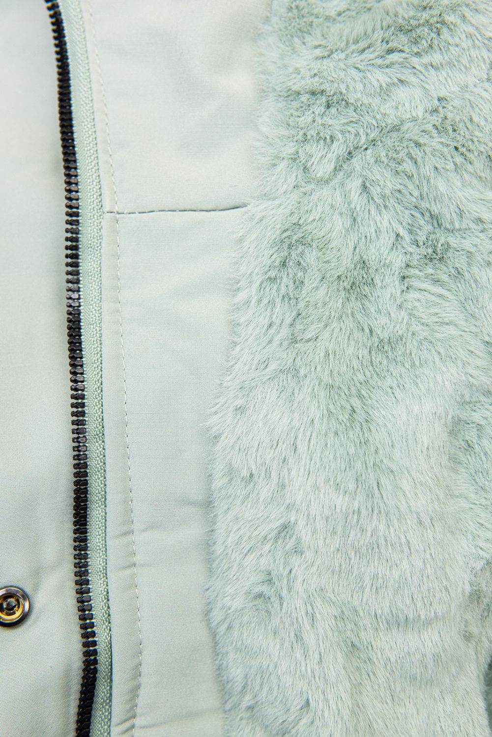 Parka mit Tunnelzug zum Einstellen der Weite jade