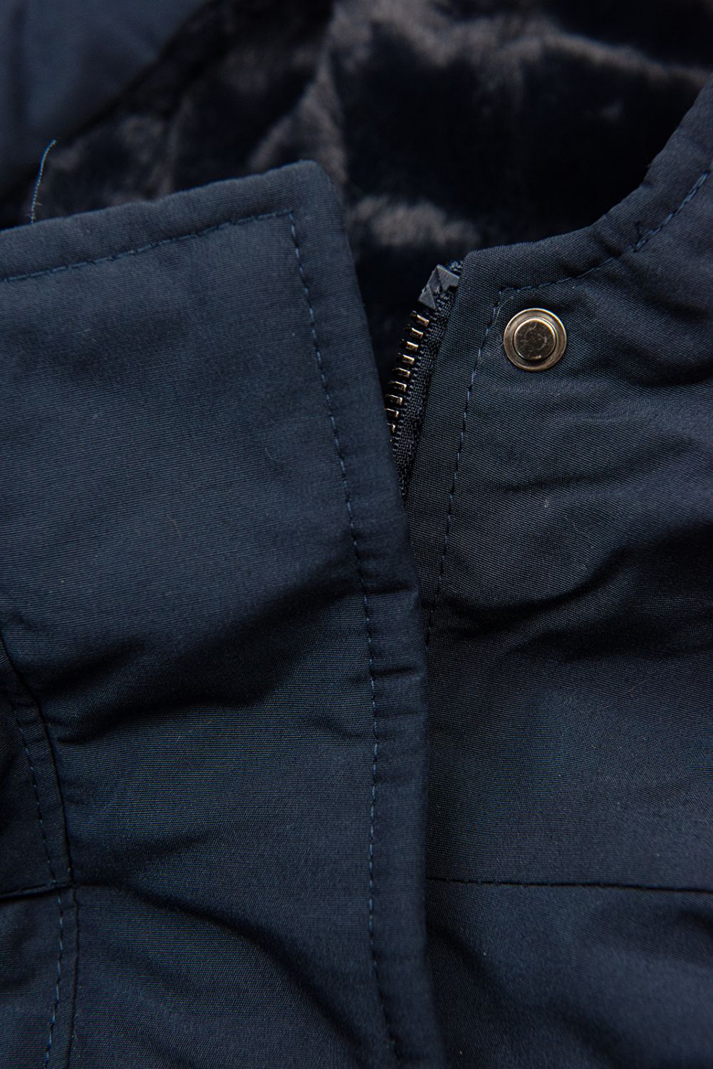 Parka mit Tunnelzug zum Einstellen der Weite dunkelblau