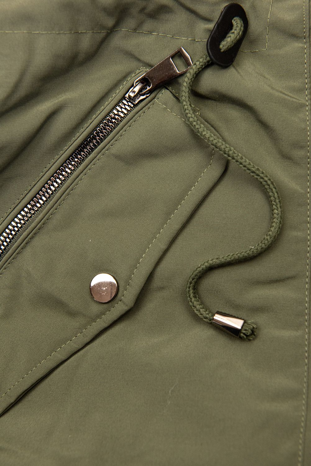 Parka mit Tunnelzug zum Einstellen der Weite olivgrün