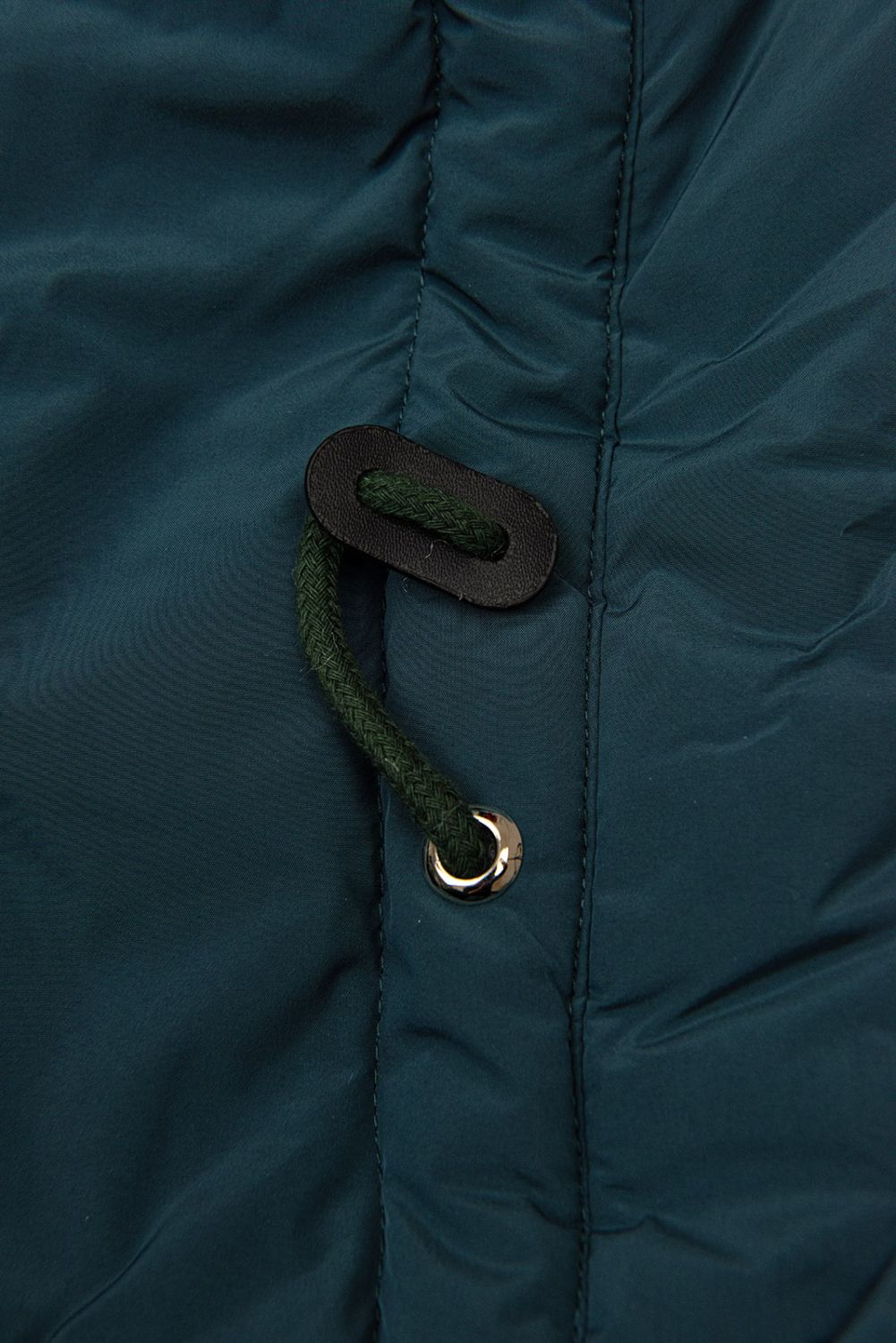 Steppjacke mit Blumenfutter blaugrün