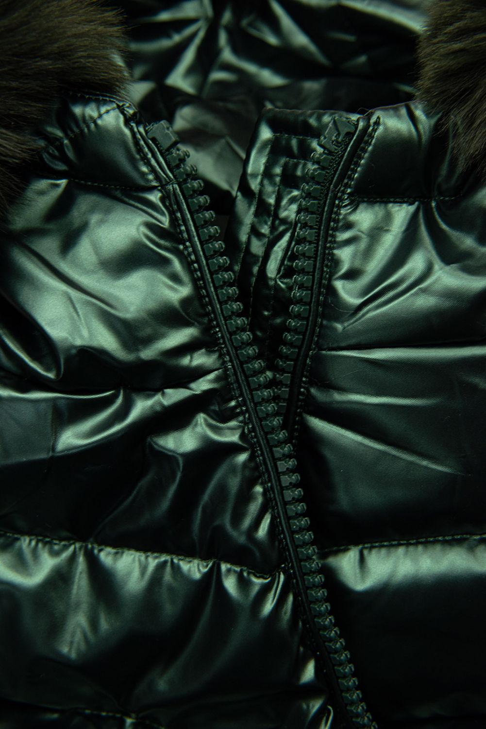 Gesteppte Winterjacke in glänzender Optik Smaragdgrün