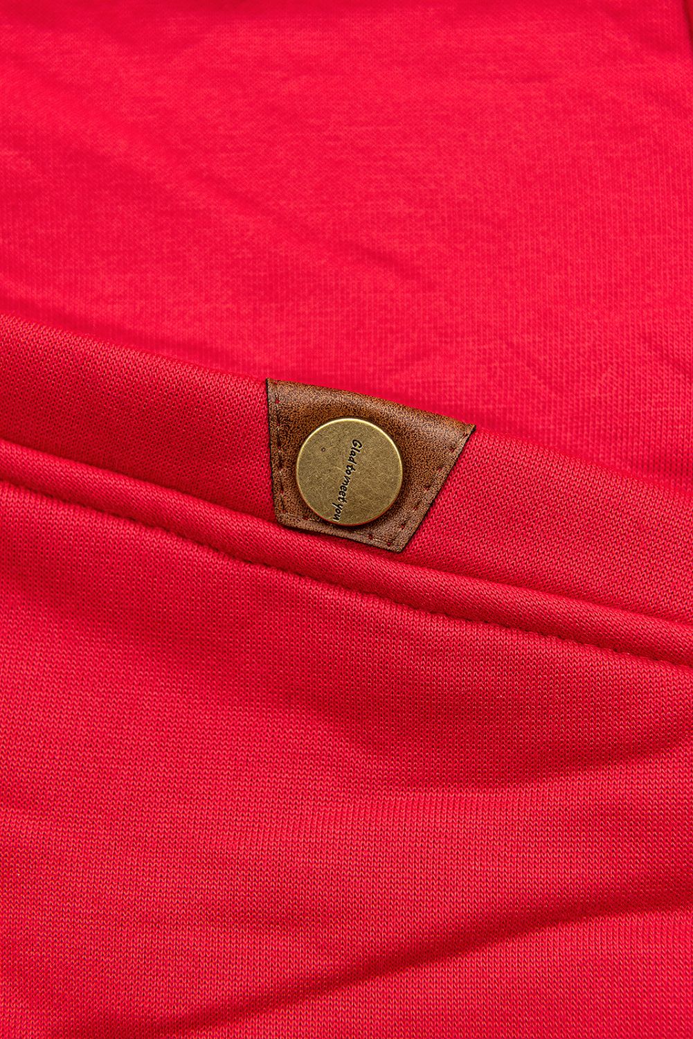 Sweatmantel mit Kapuze rot