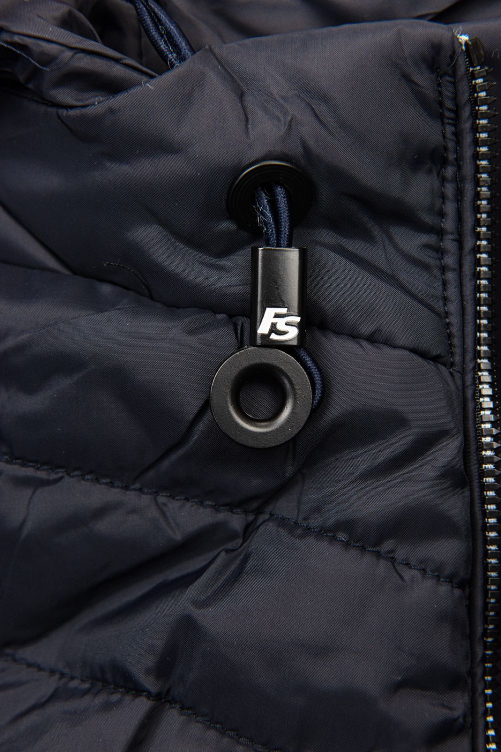 Leichte Steppjacke mit Kapuze Dunkelblau