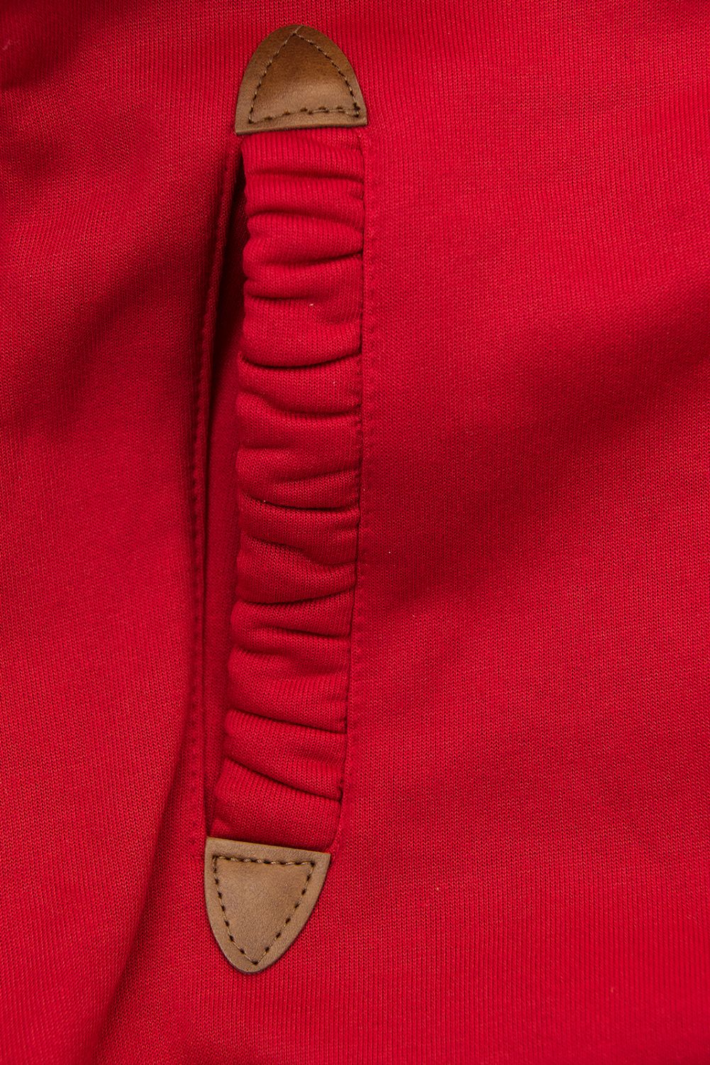 Sweatjacke mit bedrucktes Futter in der Kapuze rot