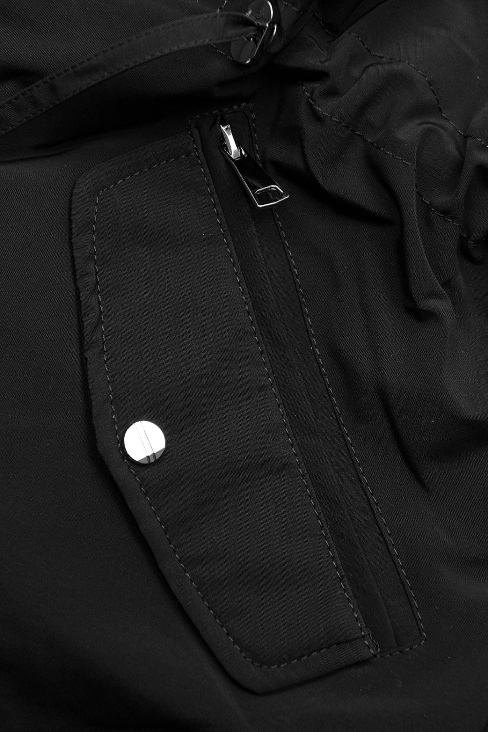 Wendejacke mit abnehmbarer Kapuze Schwarz/Terrakotta