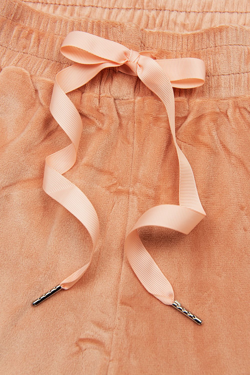 Hose in Samt-Optik Aprikose