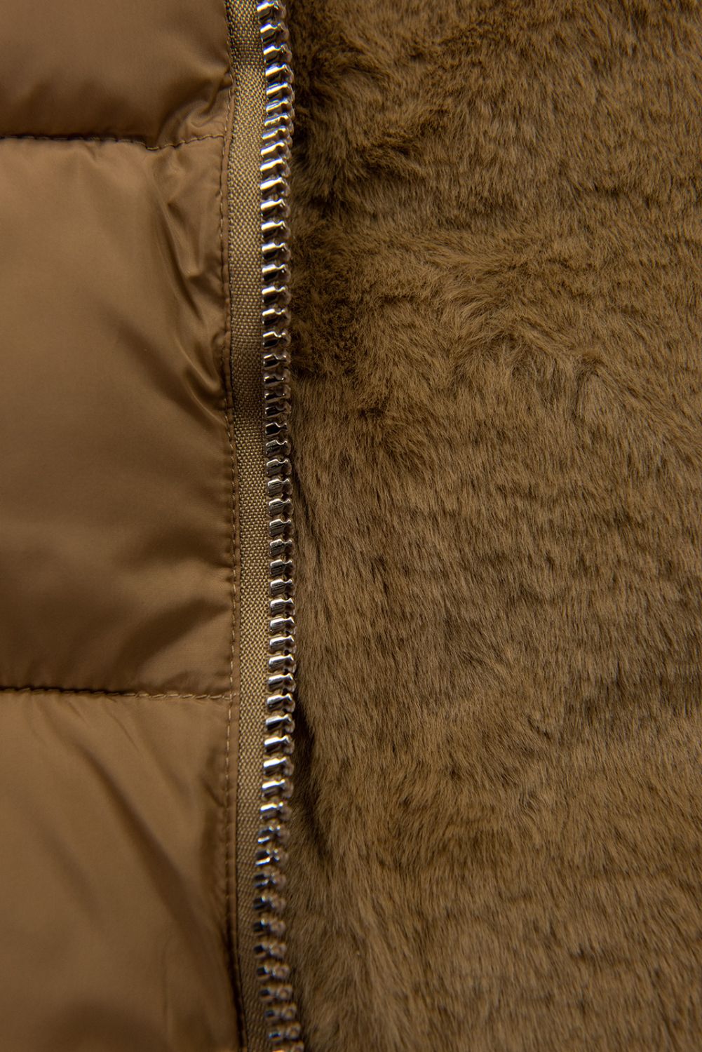 Winterjacke für Mädchen mit Handschuhen Beige