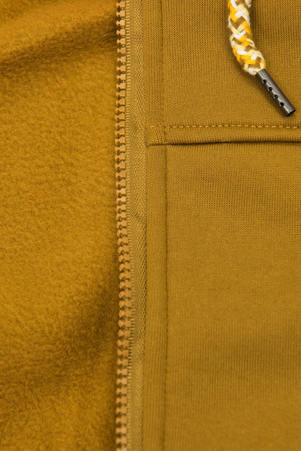 LHD Sweatjacke mit Gummi in der Taille mustard