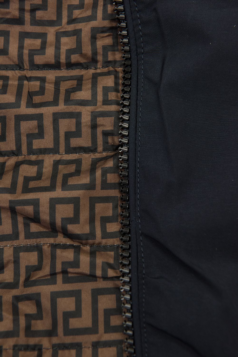 Leichter Parka dunkelblau/braun