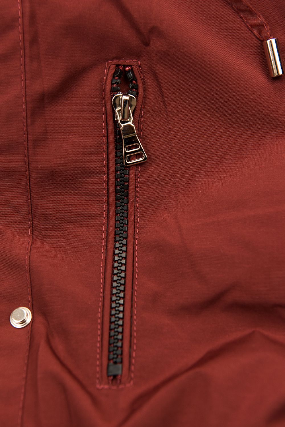 Parkajacke mit abnehmbarem Teddy-Futter braunrot