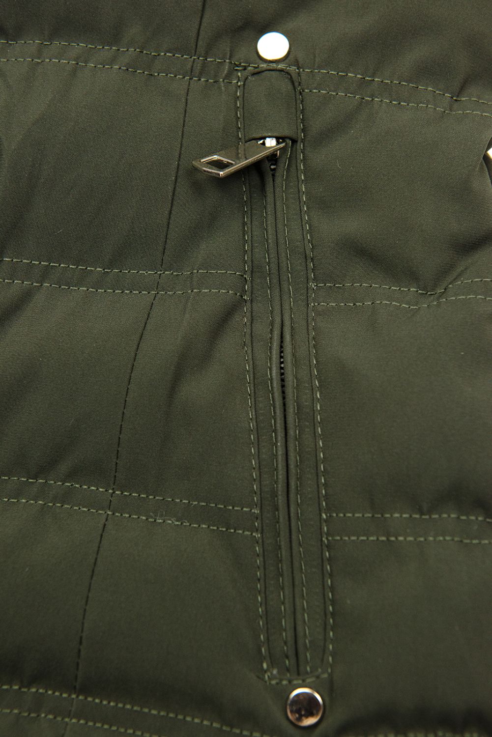 Steppjacke mit Futter-Plüsch khaki/grau