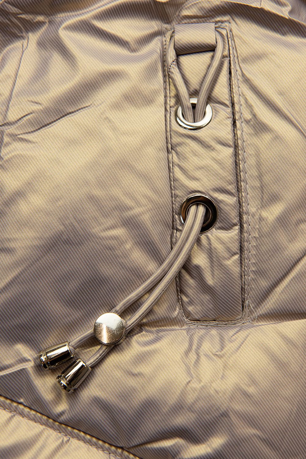 Winterjacke für Mädchen mit Kunstfell Champagner Gold