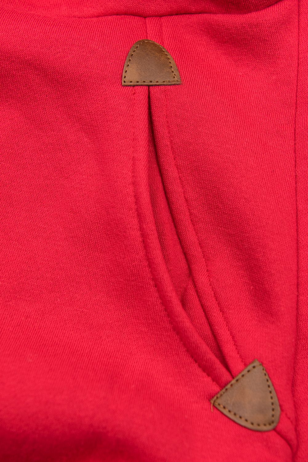 Sweatjacke mit Reißverschluss rot