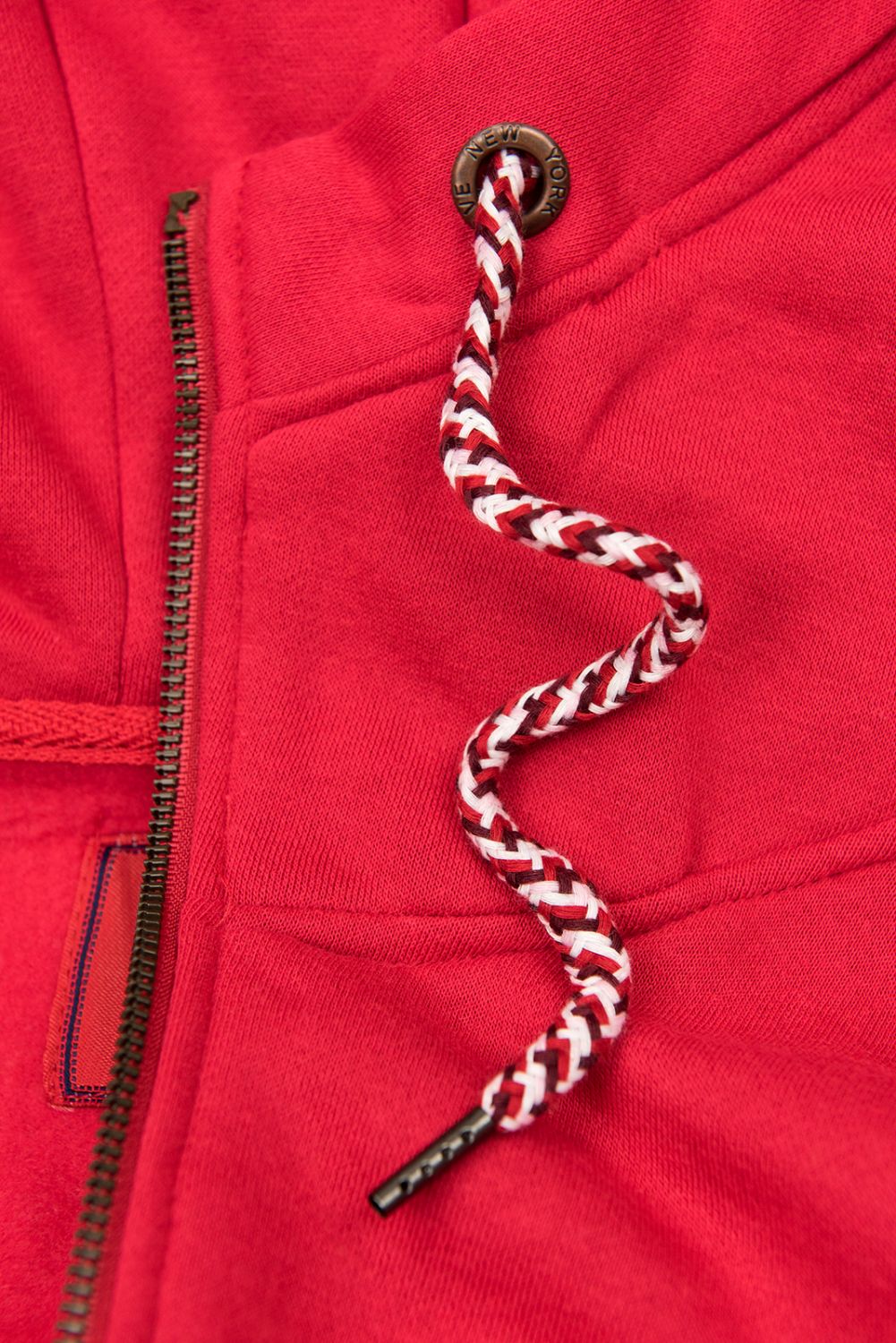 Sweatjacke mit Reißverschluss rot