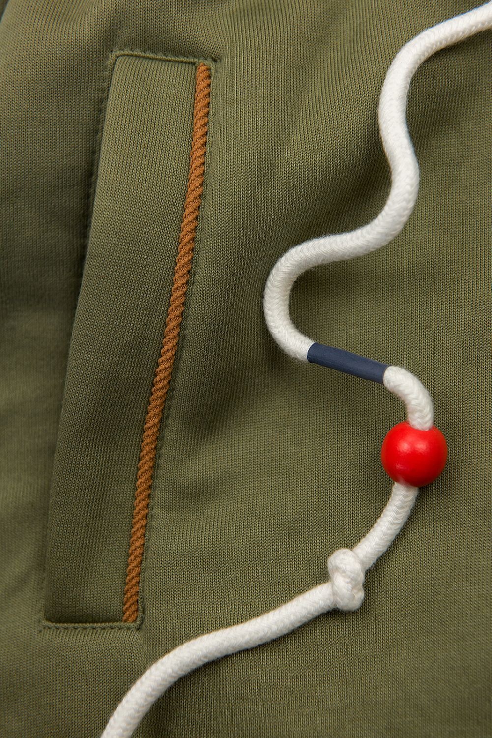 Sweatjacke mit Kordelzug in der Taille khaki