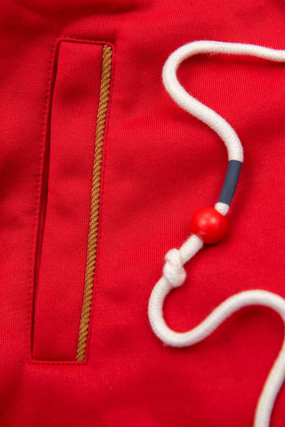 Sweatjacke mit Kordelzug in der Taille rot