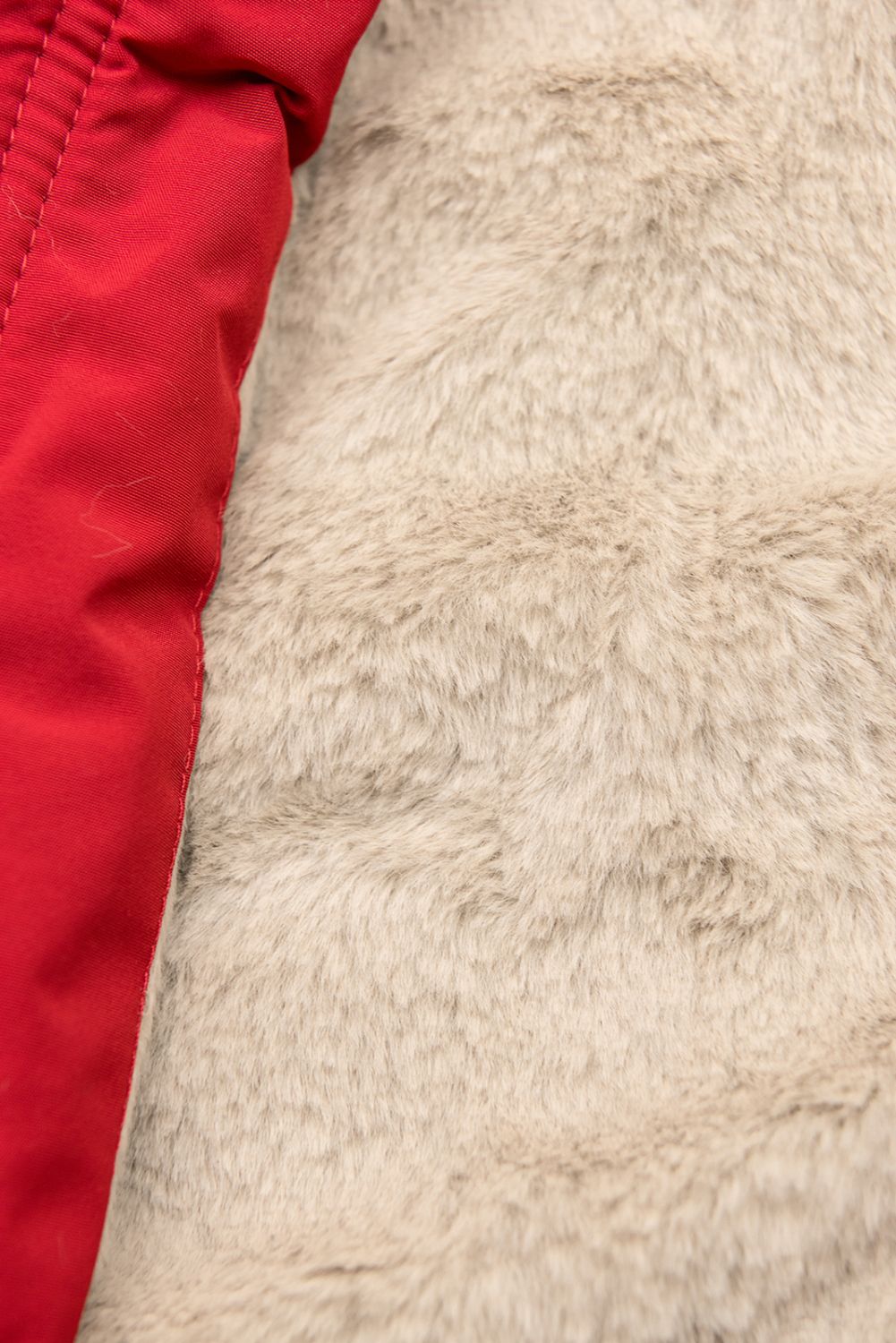 Parka mit Fleecefutter rot