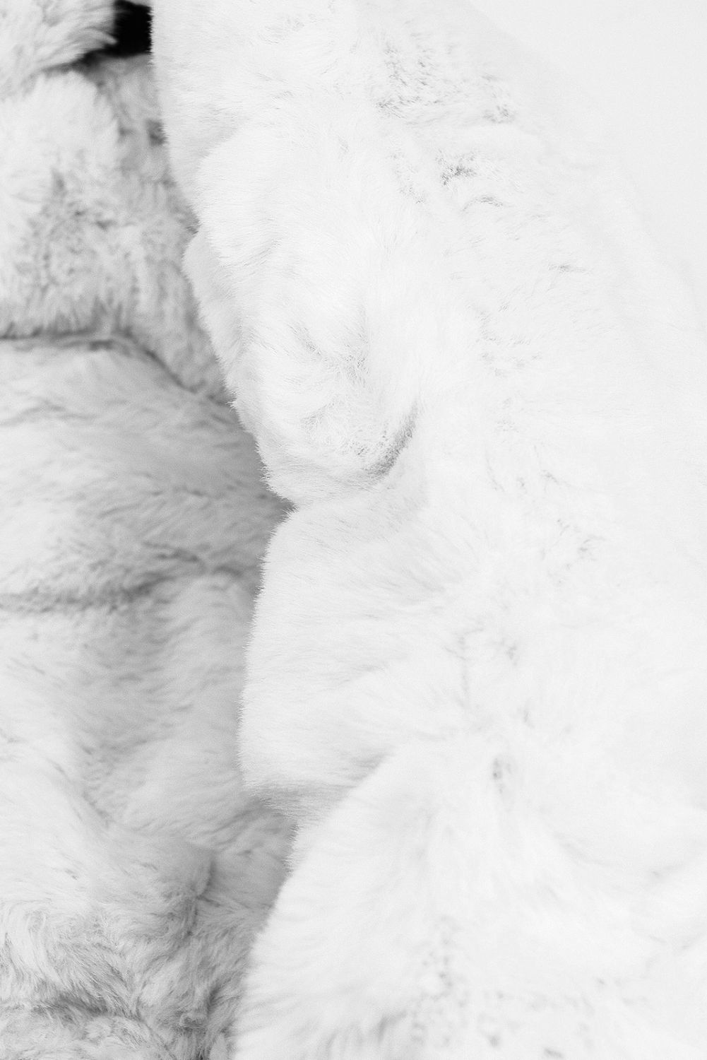 Parka mit abnehmbaren Fellimitat schwarz/weiß