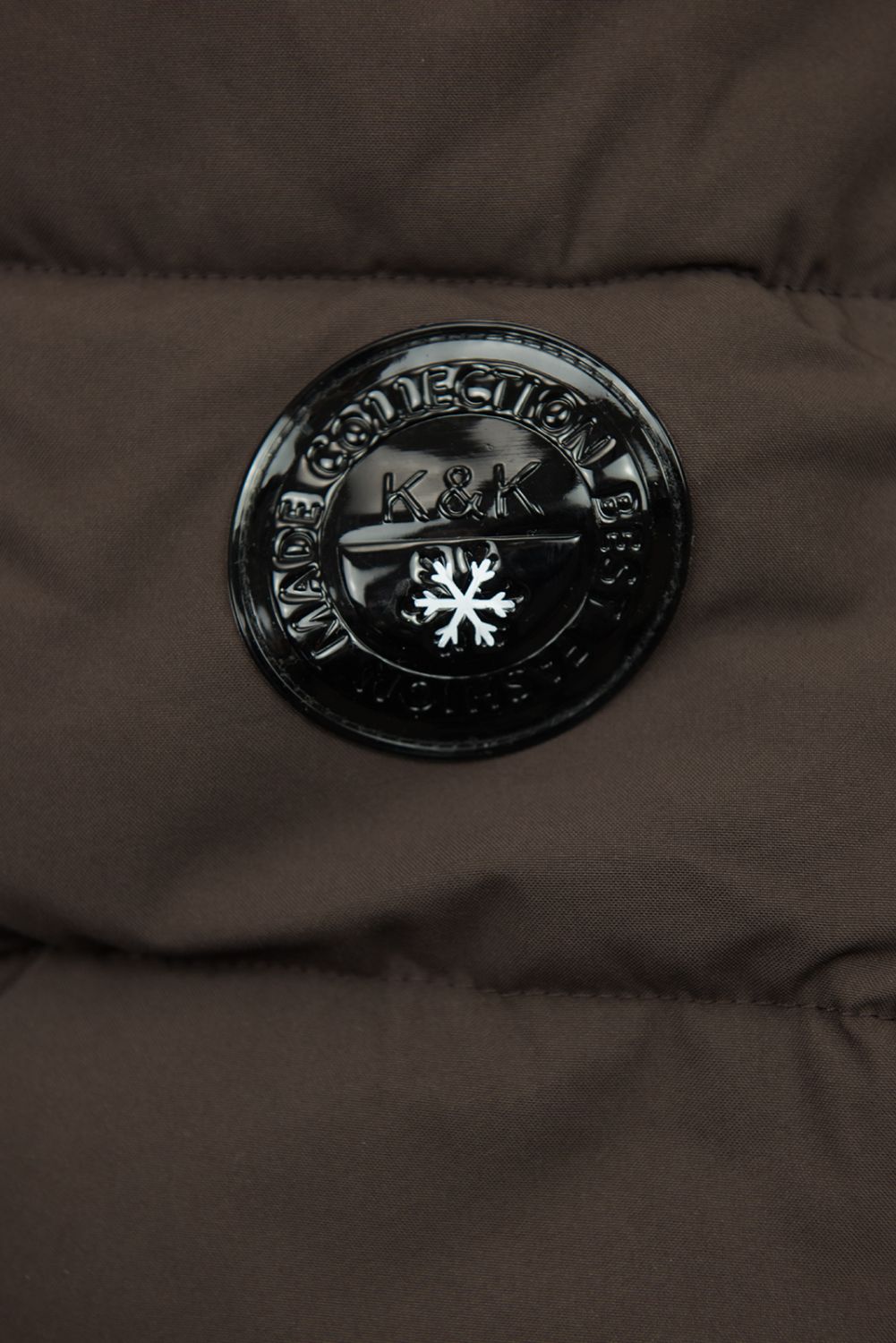 Schokoladenbraune Damen-Winterjacke mit Kapuze STORM